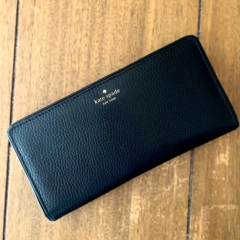 Kate Spade Slim Bifold Wallet - Black